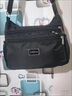 袋鼠斜挎包女包大容量帆布单肩防水尼龙牛津布中年妈妈包休闲背包布包 小号黑色（现货秒发） 实拍图