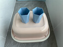 加厚长方形塑料洗脸盆家用大号洗衣洗菜盆婴儿洗澡盆学生宿舍脸盆 【中号+大号】米色 实拍图