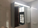 TOTO 浴室镜柜90 120cm三开门白色挂墙浴室柜储物带灯镜柜(06-C) 0.9m三开门储物镜柜（除雾带灯） 晒单实拍图
