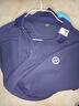 皮尔卡丹夏季男士短袖T恤100纯棉亲肤透气POLO翻领宽松刺绣打底衫抗皱上衣 DCR-901长(藏青) 4XL 实拍图