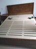 南宜（Nanyi）胡桃木实木床双人床现代中式简约经济型高箱储物床卧室家具8518 高箱床+2柜+折叠式乳胶棕薄垫 【普通橡胶木款】1.8*2.0米 实拍图