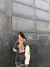 目丸新款日系围巾男冬季学生毛线百搭围脖女加厚纯色针织生日礼物ins 拼色黑灰 实拍图