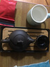 汇想 干泡茶盘陶瓷家用竹托盘储水简约家用轻奢沥水功夫茶具小型茶盘 黑陶27.5cm*14 实拍图