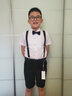 云凝裳儿童礼服男六一儿童节短裤背带套装学生合唱演出服花童礼服男夏韩 白色短袖+黑短裤+背带+黑色领结 150 实拍图