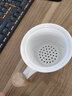 午间陶瓷茶杯带盖过滤泡茶杯办公杯家用水杯茶水分离杯快客杯一壶三杯 经纬办公杯【亚光红】 实拍图