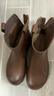 百丽（Belle）舒适瘦瘦休闲靴女冬季新款款商场同款羊皮复古靴B7E1DDD5 棕色-单里 39 (245mm) 实拍图