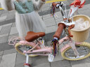 永久复古儿童自行车女孩6-10岁男女童车小孩脚踏单车16寸少女粉 晒单实拍图