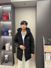 鸭鸭（YAYA）【238g高充绒】羽绒服中长款男士2025年冬季连帽保暖加厚防寒外套 黑色YE2B008875W 【新国标90高充绒/-20°抗寒】 XL 180 实拍图