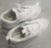 百丽童鞋【免系旋扣】儿童运动鞋跑步鞋春秋老爹鞋透气小白鞋白色32 实拍图
