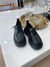 CAMILA KSENIA小皮鞋英伦风女士2025新款秋季厚底时尚百搭单鞋松糕乐福鞋子品牌 哑光黑 38 实拍图