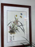 汉傲 名家手绘国画水墨兰花玄关装饰画餐厅挂画走廊过道墙画壁画竖版 蝶恋花e款 装裱含实木框 70*50cm 实拍图