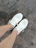 361°女鞋运动鞋女秋冬季轻便透气跑步鞋网鞋情侣休闲鞋子女款旅游鞋 羽毛白/液态金 37 实拍图