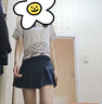 欧贝汐韩版A字学院风学生半身裙高腰春夏秋冬季百褶裙女网球裙a字短裙子 藏青色 M 实拍图