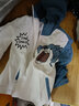琛倪 青少年外套男秋冬季连帽新款夹克韩版潮流宽松春秋褂子ins港风 LS05白色常规 L 实拍图
