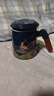 瓷牌茗茶具紫砂茶杯陶瓷木柄马克杯茶水分离水杯带盖泡茶杯可定制节日礼物 霁蓝一鹿有你木柄三件套个人杯 实拍图