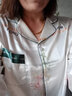 莎蜜朵仿 真丝睡衣女春秋季长袖冰丝薄款凉感高级感冰丝绸家居服女士夏 8203AN 2XL （适合140-165斤穿） 实拍图
