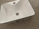 柏野图洗手盆台上盆洗脸盆陶瓷盆洗面盆漱台 阳台洗手盆 小尺寸台上盆 小盆黑鹿有龙头孔40X30X13CM) 盆配下水器 实拍图