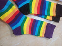 雀喜美袜子女彩虹袜秋冬款糖果色ins日系袜子女中筒袜潮网红长袜 彩虹袜D组合自选或随机发货 均码 实拍图