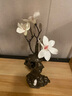 朴记 花瓶陶瓷摆件客厅创意家居茶几仿真插花博古架禅意干花复古中式小餐桌黑色花艺装饰品 白色花瓶+粉玉兰 实拍图