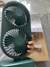 倍为12英寸120°摇头桌面风扇静音电风扇循环电扇台扇办公室宿舍床头多功能台式迷你usb风扇40000mAh 插电款-森林绿-12寸双轮大风力带摇头 实拍图