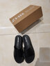 ZHR拖鞋女牛皮帮面厚底增高凉拖外穿气质一字拖女轻便百搭ES73黑色38 实拍图