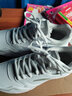 安踏运动鞋女鞋皮网面透气软底轻便防泼水跑步鞋缓震旅游休闲鞋子 【皮面防泼水】安踏白/淡灰-4 36.5 6/(36.5码) 实拍图