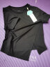 茵曼2024夏女装新款凉感气质洋气基础款多色短袖T恤开衩通勤短上衣 碳黑色 XL 晒单实拍图