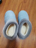 美瑞家秋冬季居家用男女情侣毛棉拖鞋包跟保暖加厚底防滑带跟月子带后跟 蓝灰 42/43(适合39-40脚) 实拍图