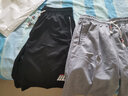 雅鹿【2条装】短裤男夏季薄款透气半截裤男士宽松马裤运动男裤五分裤 6177款-灰色+6177款黑色 XL 实拍图