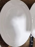 瓷秀源 纯白骨瓷盘子陶瓷碟子菜盘饭盘牛排盘西餐盘简约瓷器可定制 12英寸月光鱼盘1个 直径 32cm 实拍图