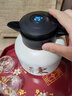 JRINKTEEA品牌纯钛焖茶壶高档保温壶茶水分离泡茶闷泡壶大容量钛壶养生茶具 (珍珠白+2小玻璃杯) 1300ml 实拍图