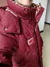 雅鹿品牌长款羽绒服女长过膝新款冬季加厚保暖时尚宽松鸭绒连帽外套 红色 L （推荐150-175斤） 实拍图