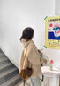 ZXEGI高端女装外套2025年新款100%羊毛双面毛呢大衣女中长款小个子显瘦 混咖色（人字纹） L 实拍图