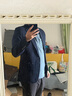 VEDEOL 西服男士韩版小西装休闲易打理修身外套休闲职业正装伴新郎结婚 藏青色-单外套 XXL-体重140-155合适 实拍图