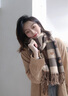 CHANEELR & KARITH围巾冬季女百搭围脖加厚保暖格子披肩送女生老婆轻奢生日新年礼物 轻奢品牌时尚百搭ck风【卡其色】 实拍图