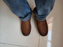 骆驼动感休闲鞋男皮鞋套脚男鞋户外鞋登山鞋男旅游鞋男皮面磨砂皮工装鞋 卡其色 40 实拍图