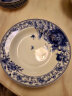 煜乾盘子菜盘餐盘家用青花瓷景德镇陶瓷骨瓷汤盘饭盘釉中彩蝴蝶兰圆形 6英寸平盘 实拍图