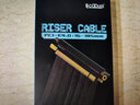 超频三（PCCOOLER）显卡延长线 转接线PCIE3.0/4.0X16（线长185mm/双反防干扰） 【90°竖放-双反185mm】黑色4.0 实拍图