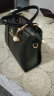 袋鼠（KANGAROO）七夕节礼物牛皮2023新款大容量女士手提包百搭斜跨单肩包真皮多层 黑色 晒单实拍图