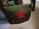 红军包单肩包为人民服务包包怀旧军迷斜挎包绿书包帆布复古老式五星包男邮差包 大包军绿色五角星 实拍图