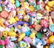 Aseblarm100个奶油胶树脂配件DIY材料包仿真儿童手工玩具饰品发夹3D立体贴 随机混色130克大约90-105个 实拍图