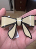 亚历山大（ALEXANDRE DE PARIS）【圣诞礼物】【明星同款】戴安娜发卡甜美蝴蝶结发饰送女友礼物 X米色（8公分） 实拍图