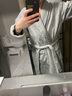 康尔馨五星级酒店浴袍 加厚纯棉情侣浴袍秋冬吸水浴衣睡袍男女通用睡衣 高雅灰 M码-适合130斤以下 实拍图