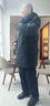 啄木鸟羽绒服男中老年人活里活面加厚外套冬季男装爸爸中长款连帽衣服 藏青色-不带毛领 2XL(建议140-160斤) 实拍图