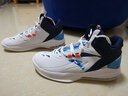安踏篮球鞋男鞋 2022春季男子高帮减震运动鞋汤普森KT球鞋战靴4 【stash联名】白/海岸蓝-3 10.5（适合男44.5） 实拍图