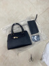 雪爱袋鼠（XUEAIDAISHU）高端女士包包女包送妈妈老婆礼物2025新款真皮中年时尚女款手提包 黑色【精美礼盒+礼袋+手包卡包】 实拍图