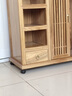 福运宝新中式实木茶水柜家用客厅现代简约茶水台办公室放烧水壶移动茶车茶水架酒店可放水桶多功能储物餐边柜 A款原木色长70cm*宽33cm*高70cm 实拍图