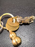黄铜钥匙扣朱砂空心葫芦貔貅创意汽车挂件包挂饰个性吉祥吊坠礼物 咬钱貔貅+五帝钱+空心葫芦【牛】+铜扣【朱砂】 实拍图