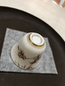 白瓷品茗杯单杯羊脂玉小茶杯陶瓷功夫茶杯套装高档描金主人杯小号 竹子描金品茗杯1只 实拍图
