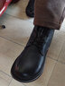 敏蔻头层牛皮新款马丁靴女复古英伦风单靴女休闲系带百搭短靴女 黑色单里 40 实拍图